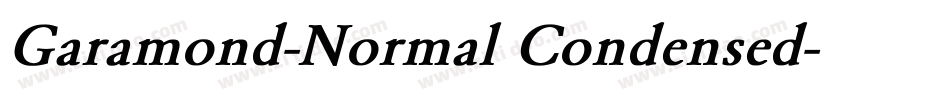 Garamond-Normal Condensed字体转换